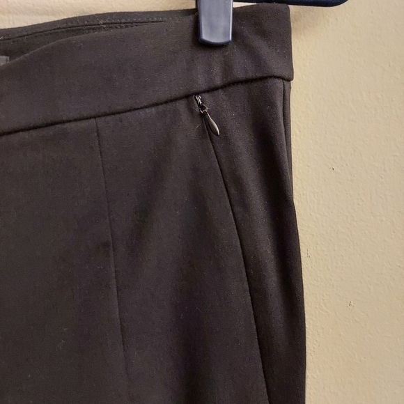 ZARA WOMAN Black Straight Leg Pants with Zippered Hems - Picture 3 of 12